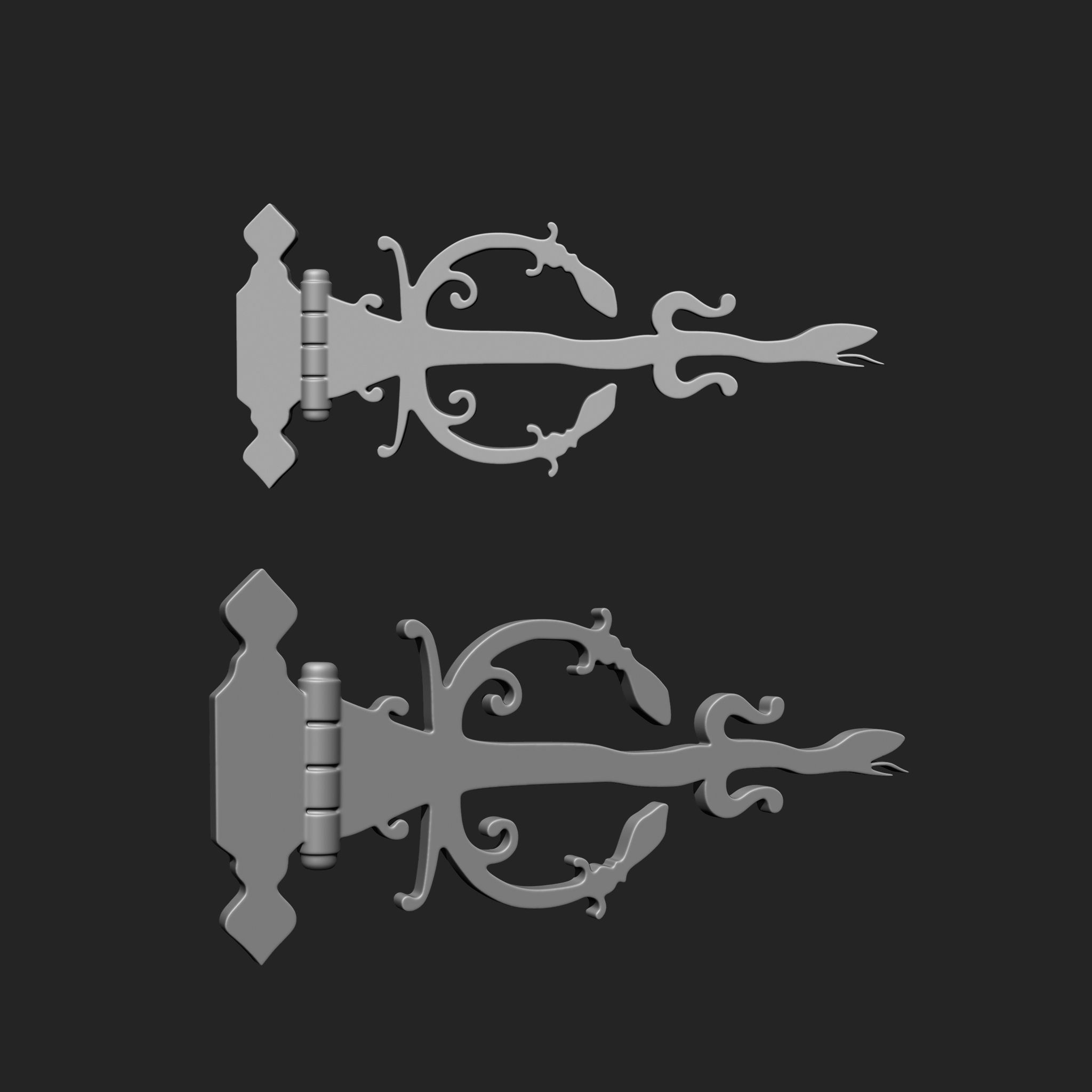 DOOR LATCH MEGA PACK 4 IN ONE 66 BRUSHES 3D model_13