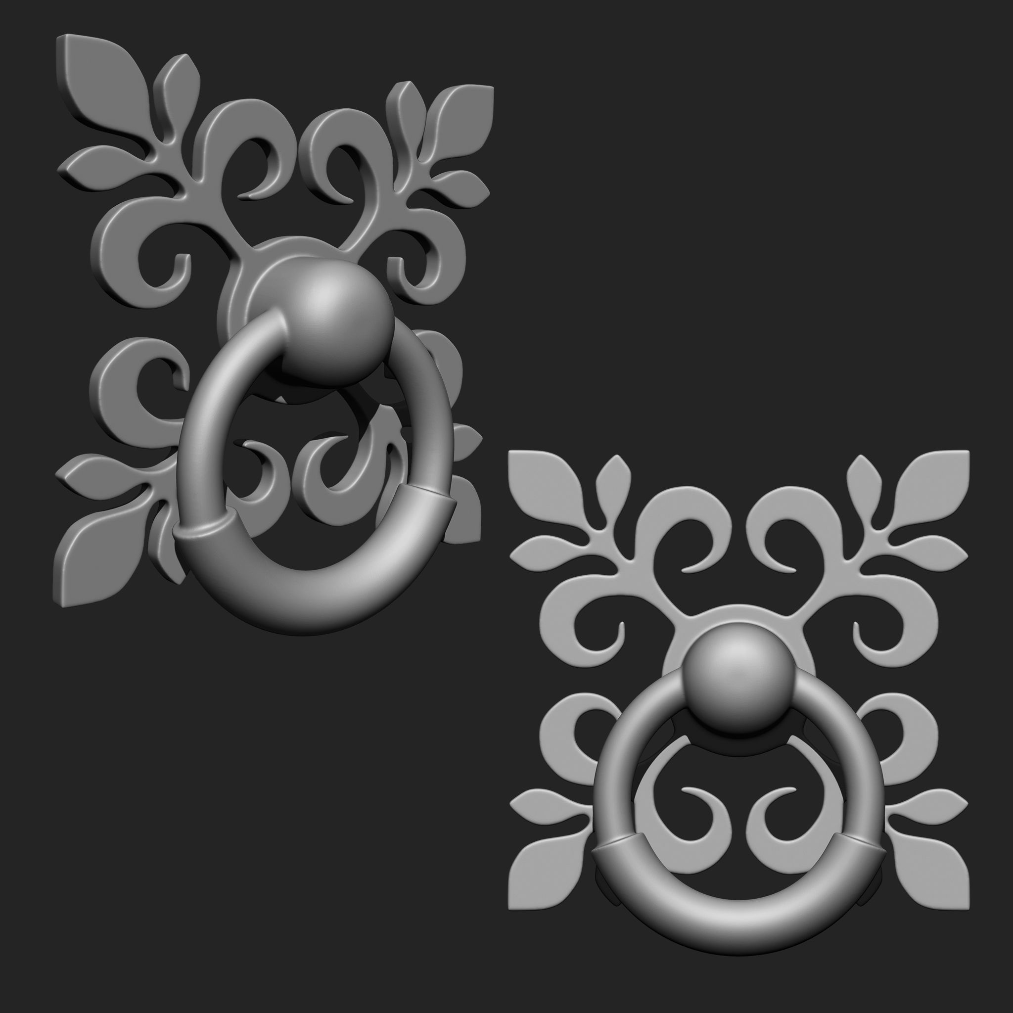 DOOR LATCH MEGA PACK 4 IN ONE 66 BRUSHES 3D model_19