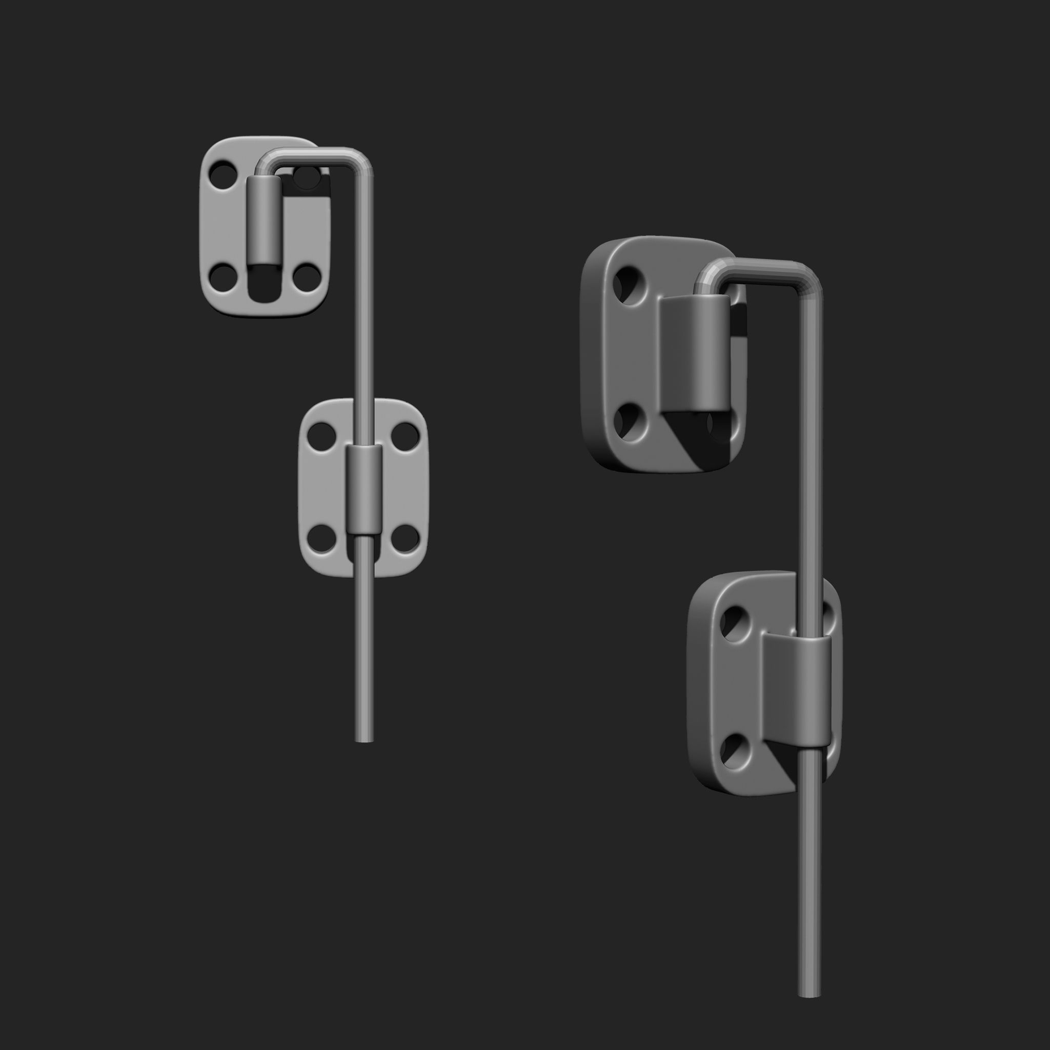 DOOR LATCH MEGA PACK 4 IN ONE 66 BRUSHES 3D model_28