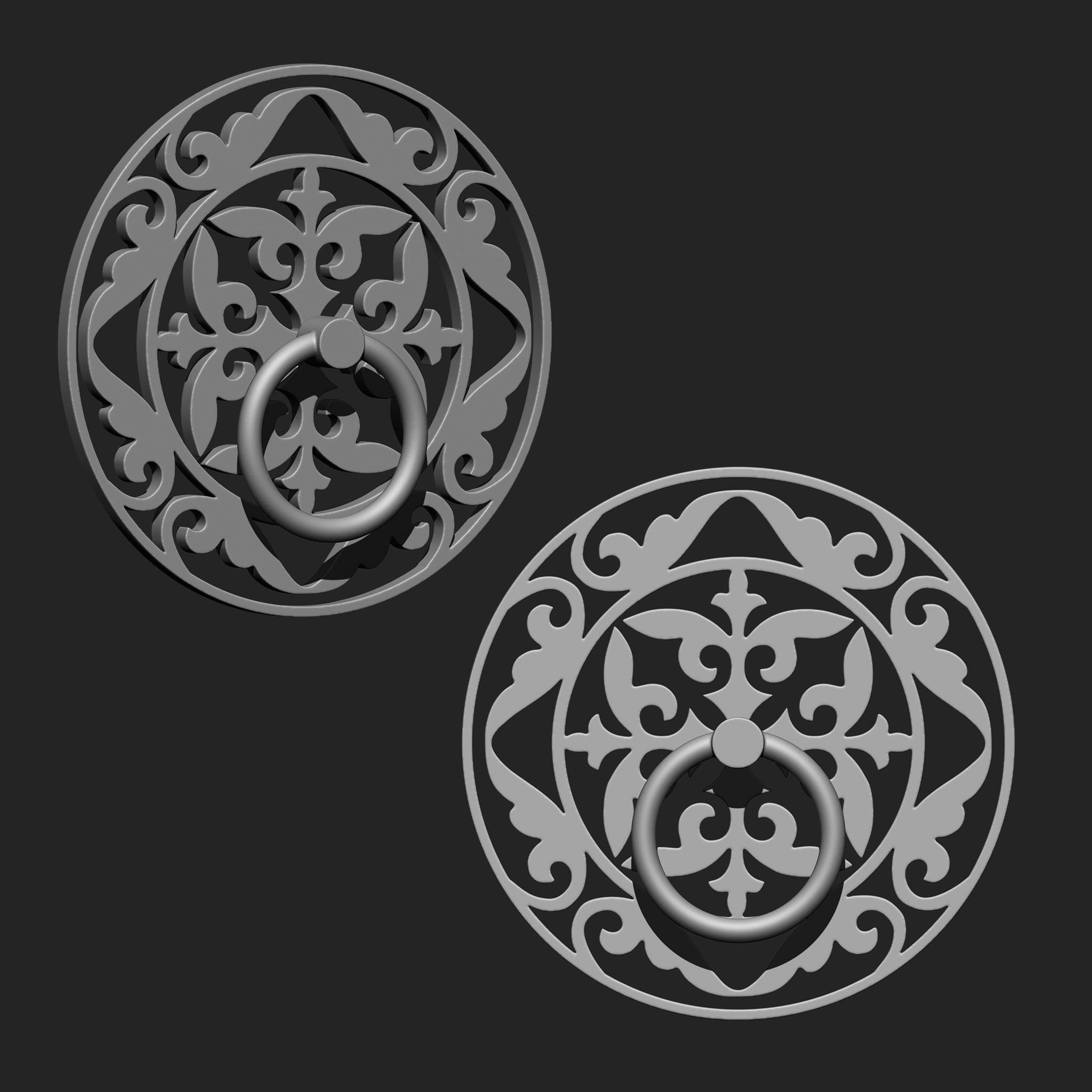 DOOR LATCH MEGA PACK 4 IN ONE 66 BRUSHES 3D model_14