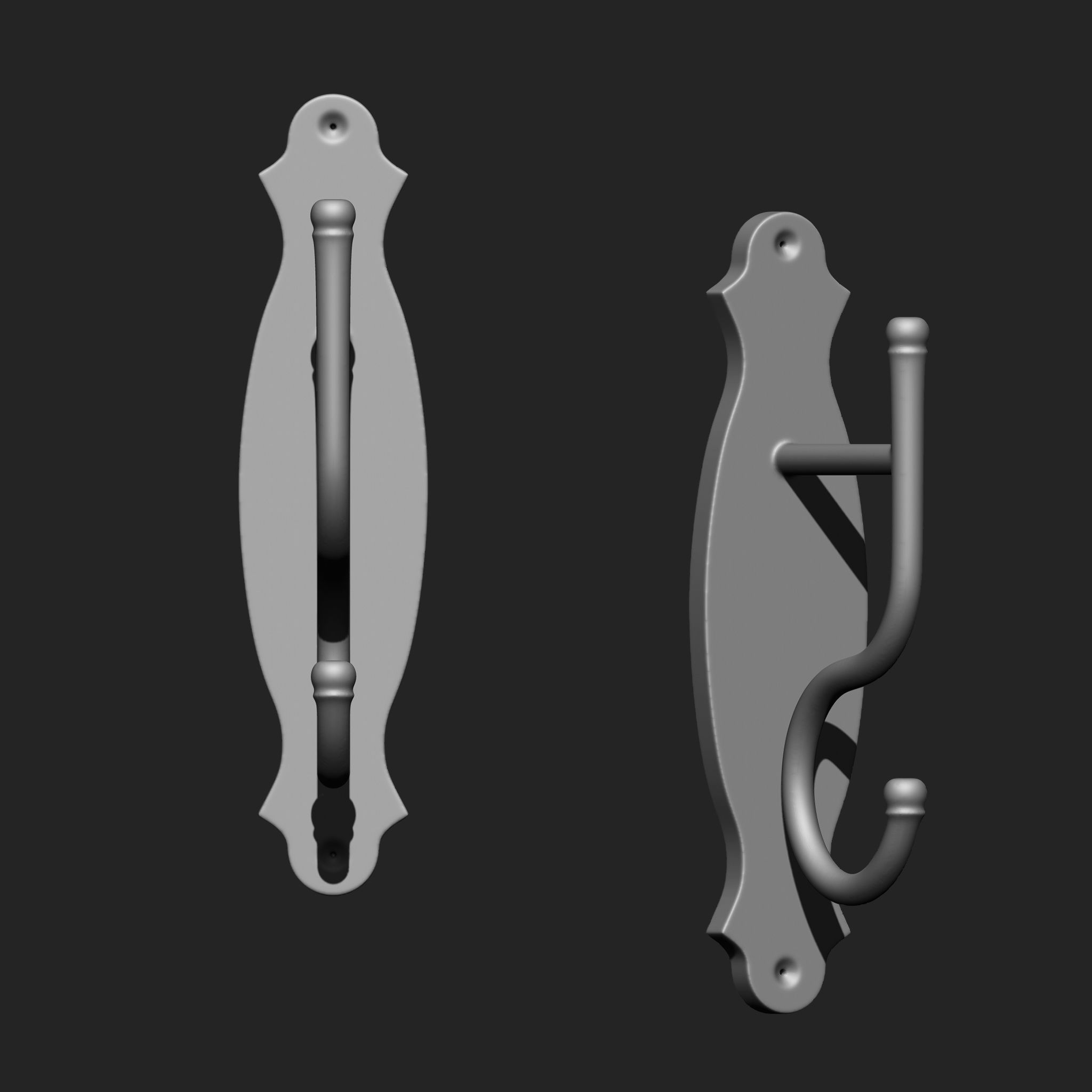 DOOR LATCH MEGA PACK 4 IN ONE 66 BRUSHES 3D model_29