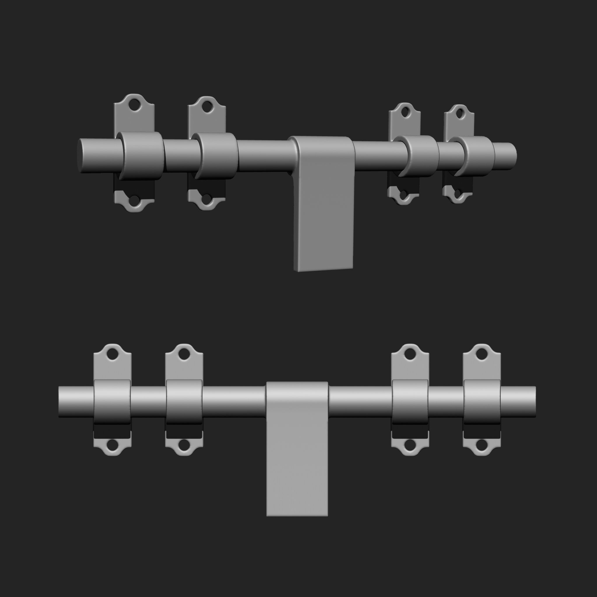 DOOR LATCH MEGA PACK 4 IN ONE 66 BRUSHES 3D model_15