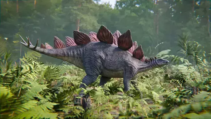 Stegosaurus Dinosaur Low-poly 3D model