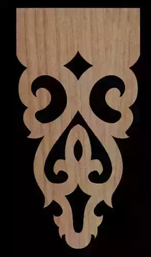 carved fascia board 3D model