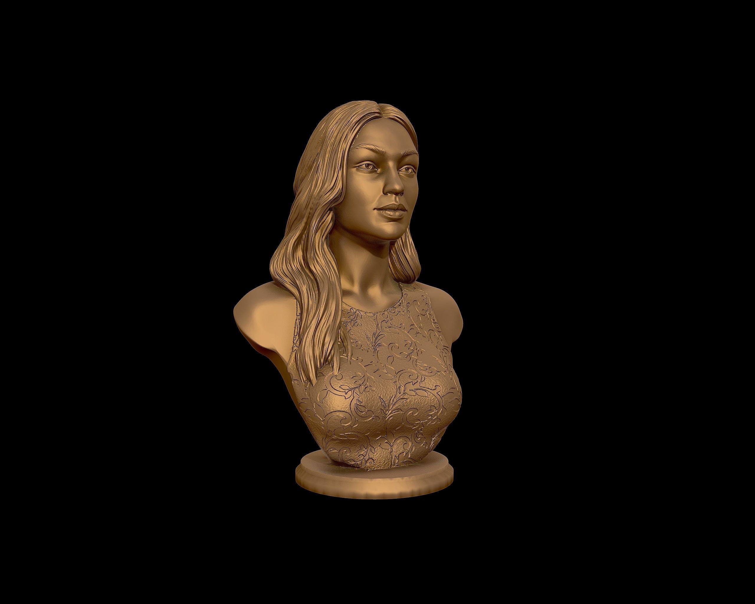 Gigi Hadid portrait sculpture 3D print model_30