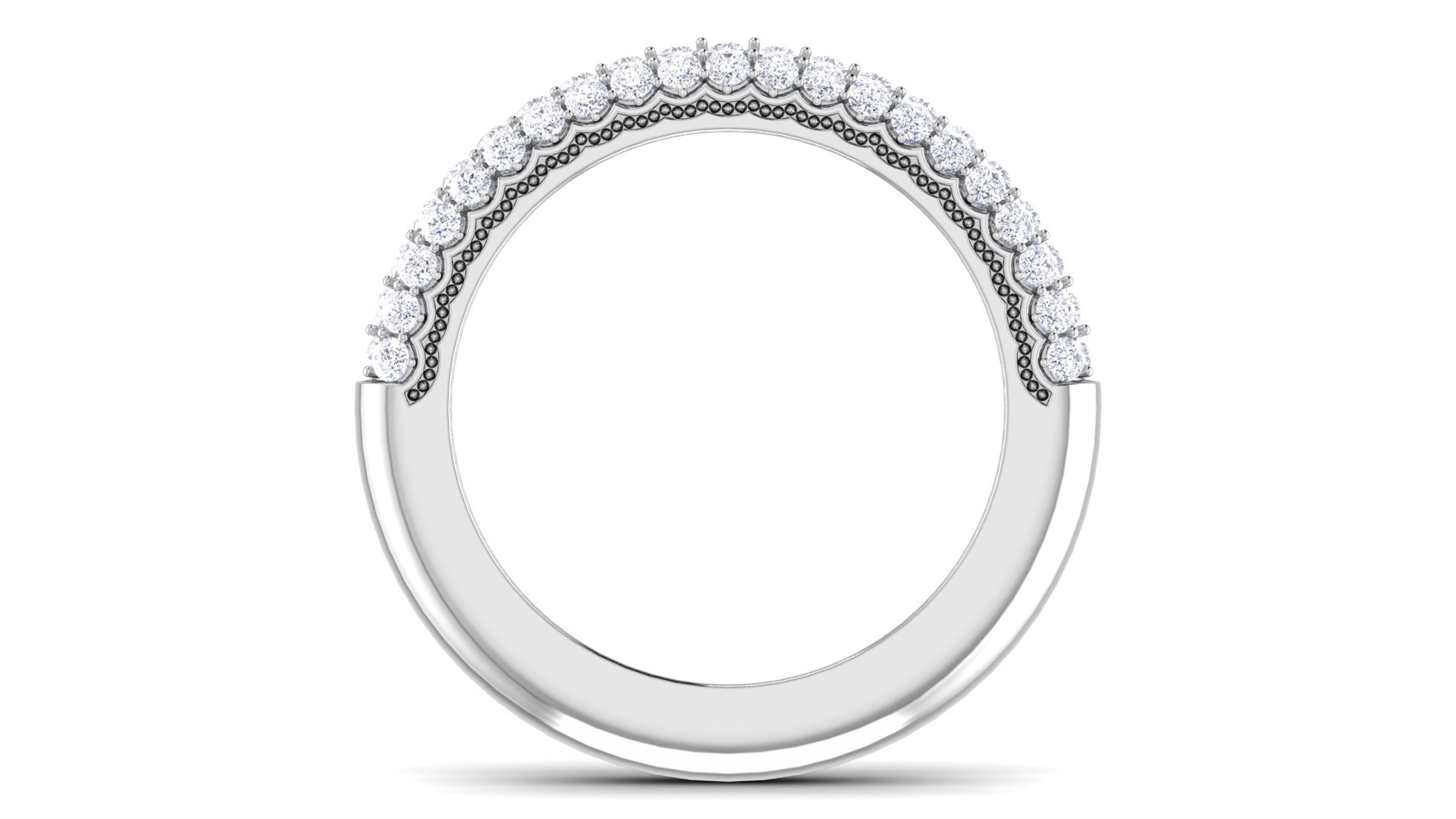 Solitaire Engagement Wedding Ring Eternity Band 3D print model_1