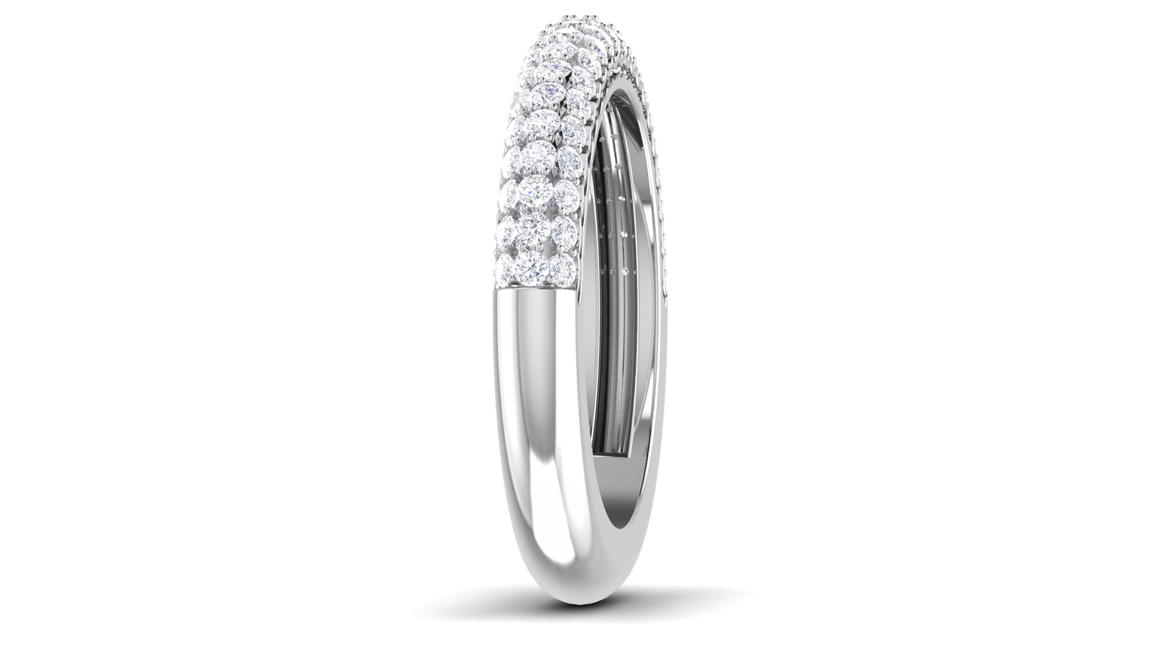 Solitaire Engagement Wedding Ring Eternity Band 3D print model_3
