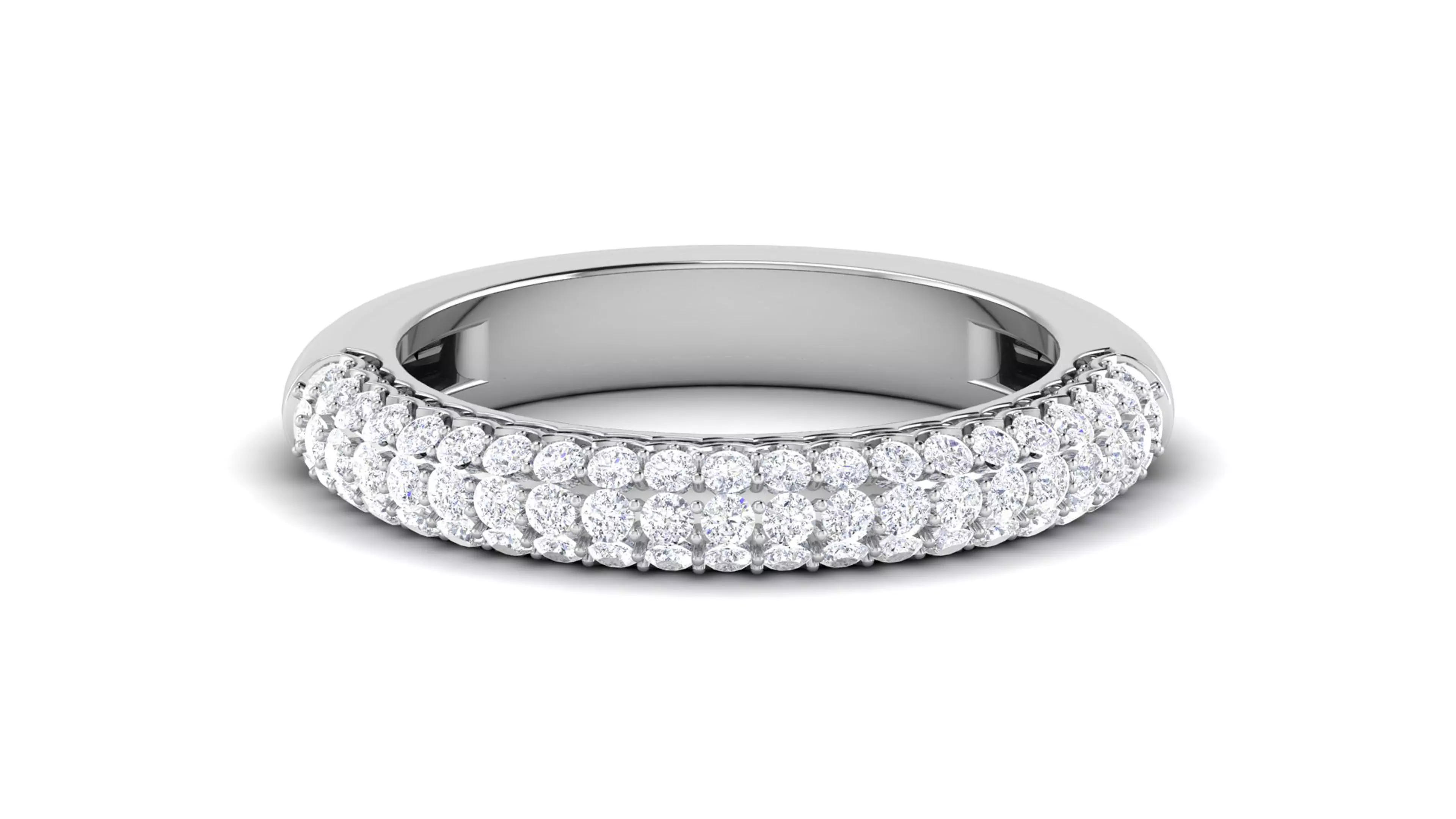 Solitaire Engagement Wedding Ring Eternity Band 3D print model_0
