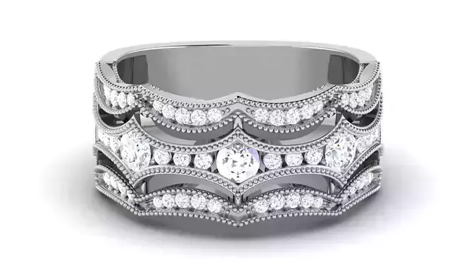 Solitaire Engagement Wedding Band Ring