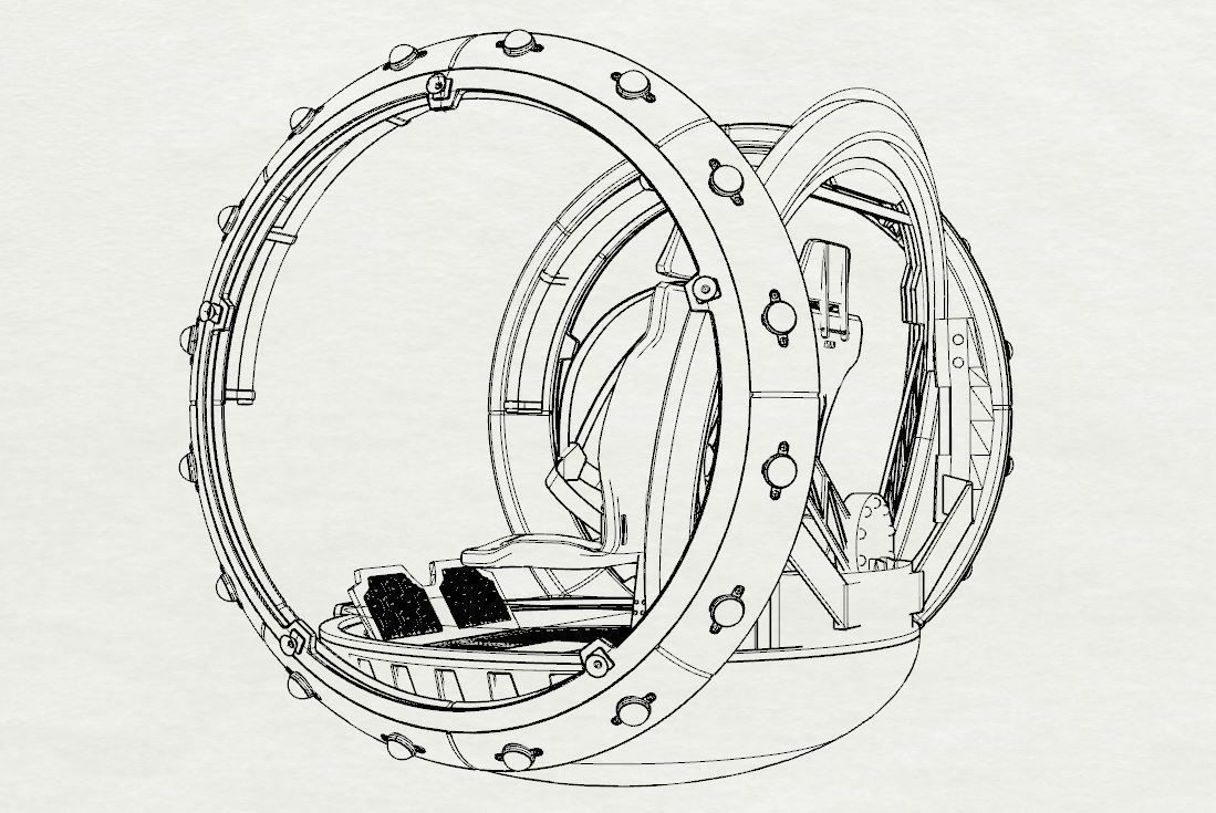 Jurasic Park Gyrosphere 3D Model  3D model_8