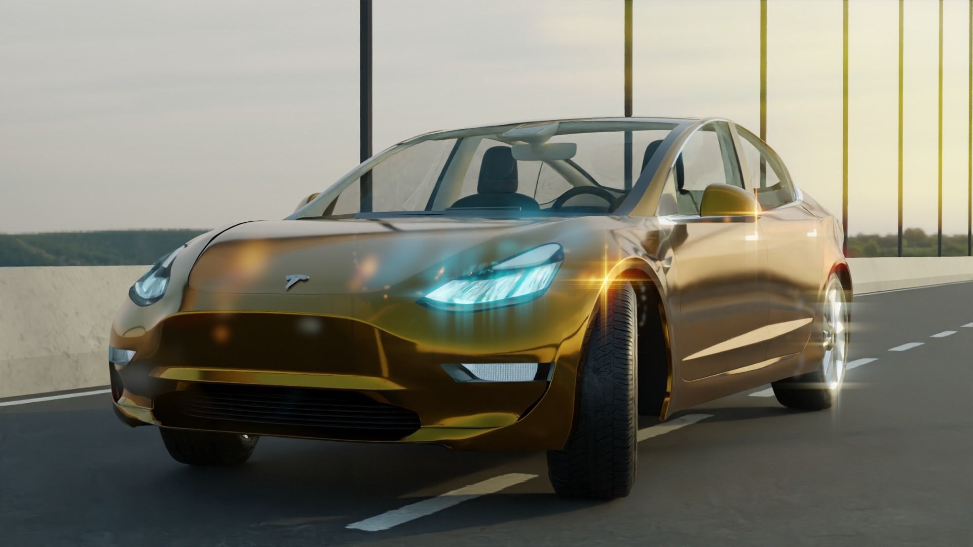 Tesla Model Y electric car 3D model_3