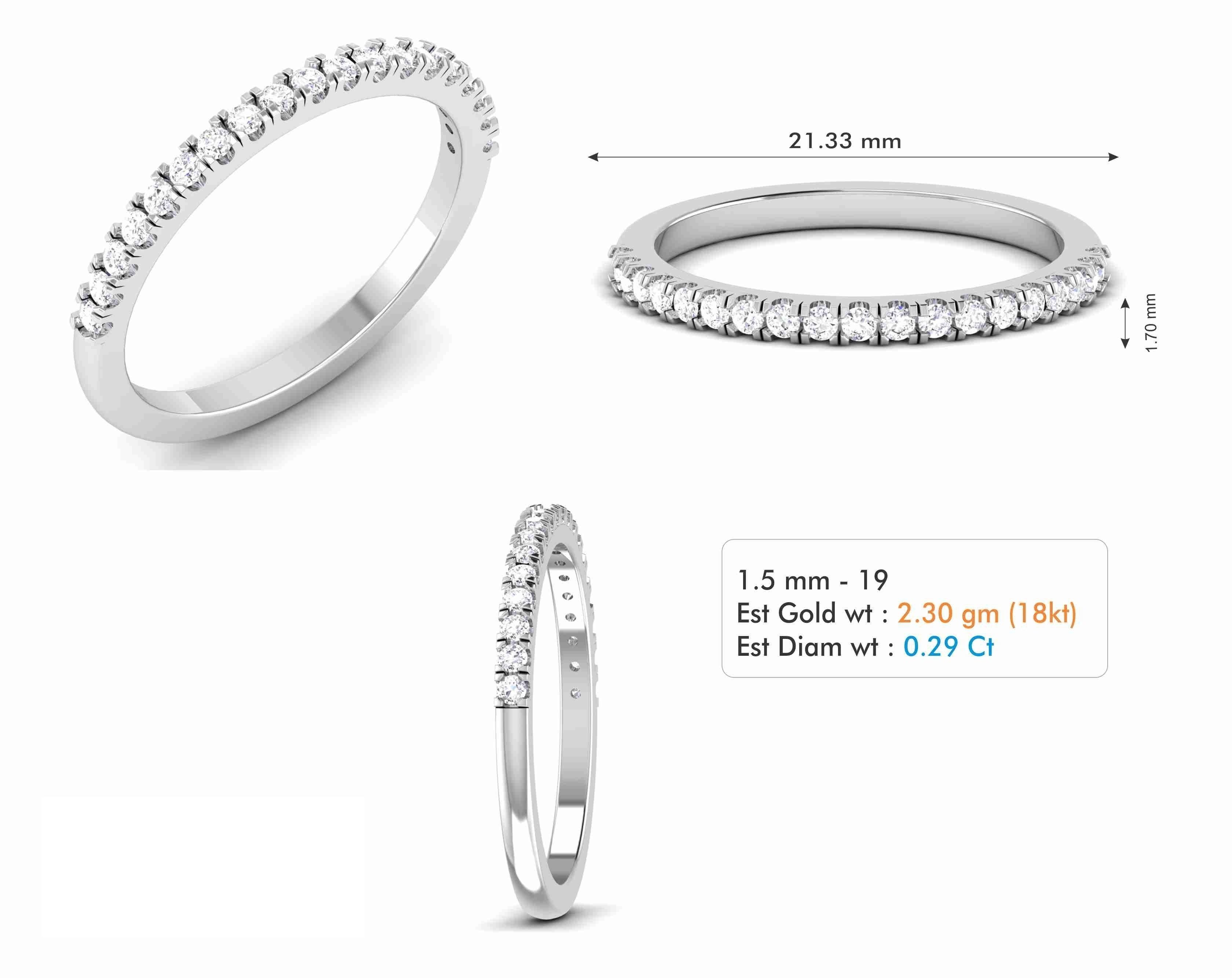 Solitaire Engagement Wedding Ring 3D print model_4