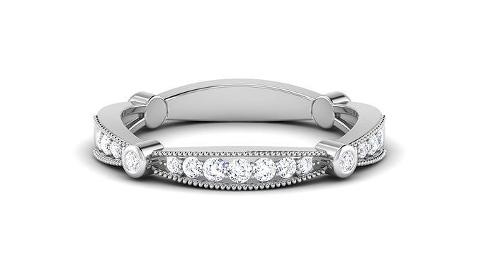 Solitaire Engagement Wedding Bridal Band Ring 3D print model