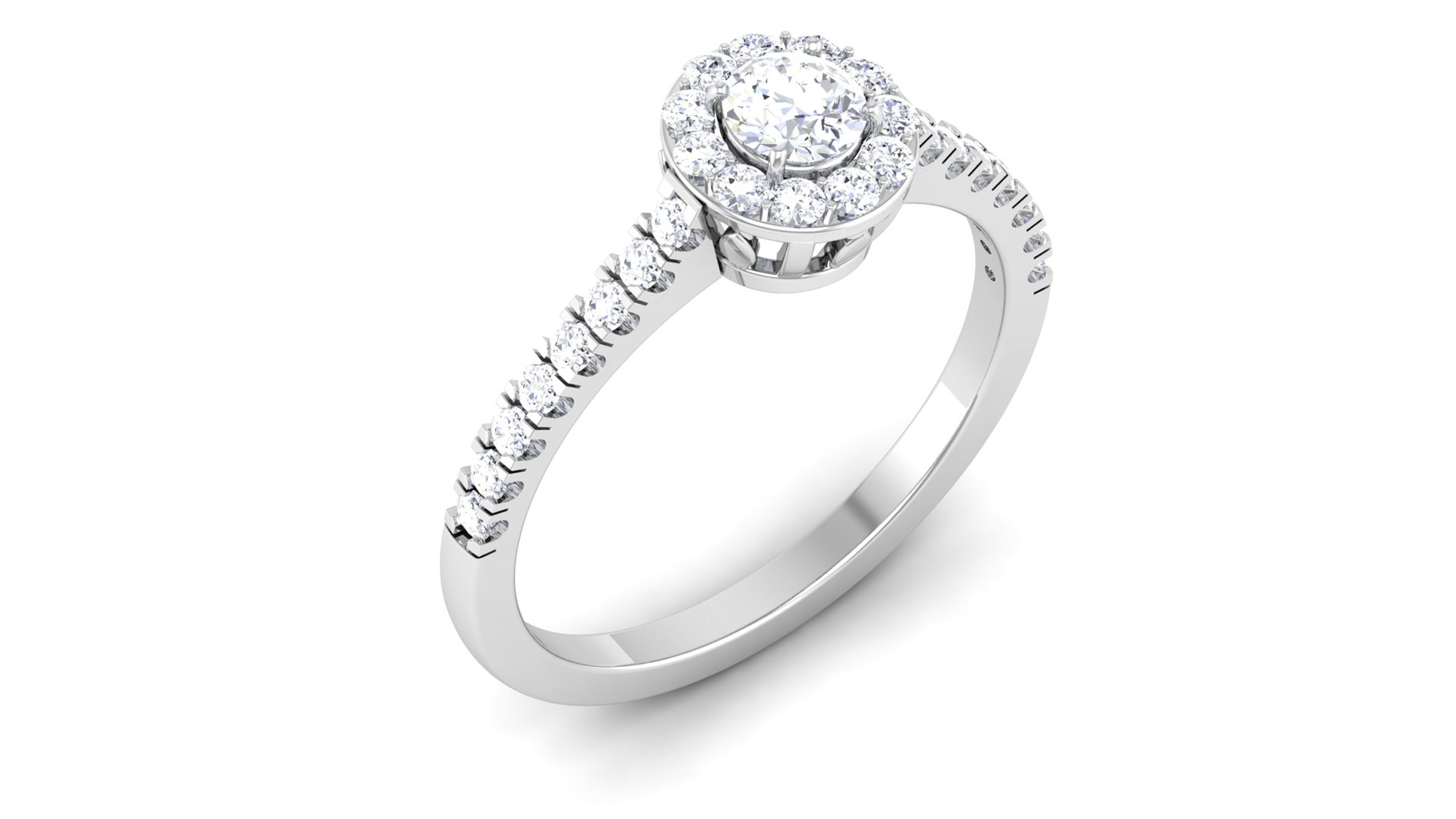 Solitaire Engagement Wedding Bridal Ring 3D print model_2