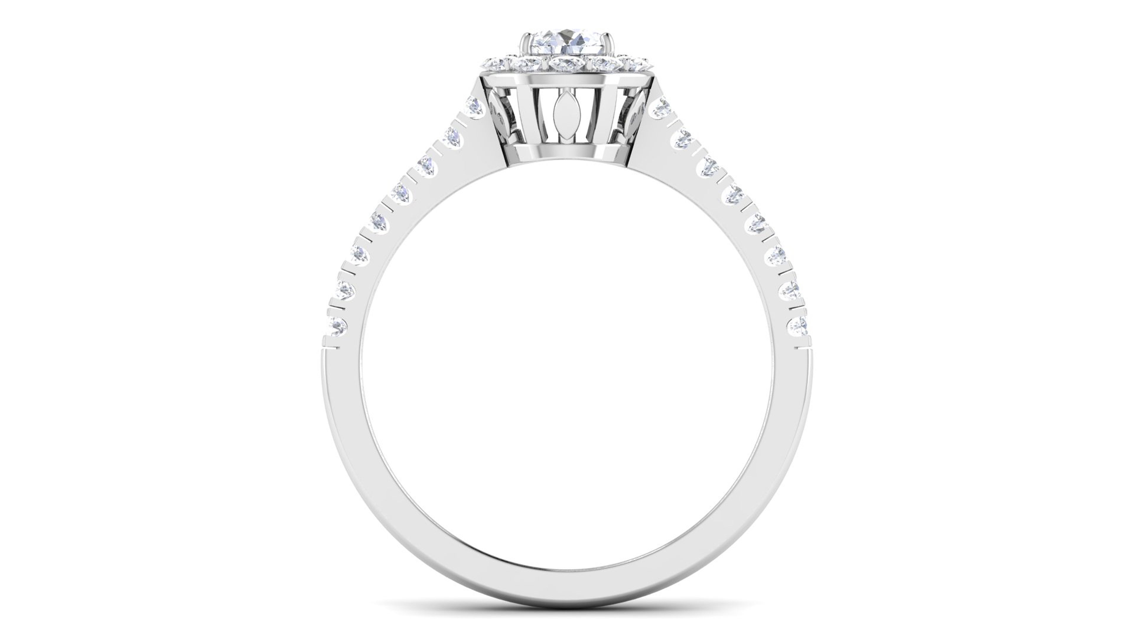 Solitaire Engagement Wedding Bridal Ring 3D print model_1