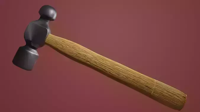 3D MODEL HAMMER WITH TEXTURES 