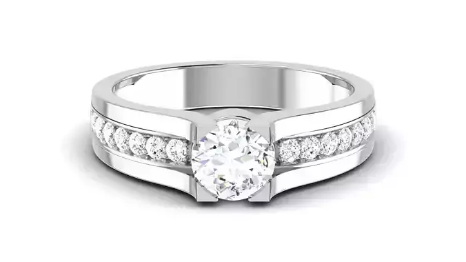 Engagement Wedding Ring Round Bridal Ring