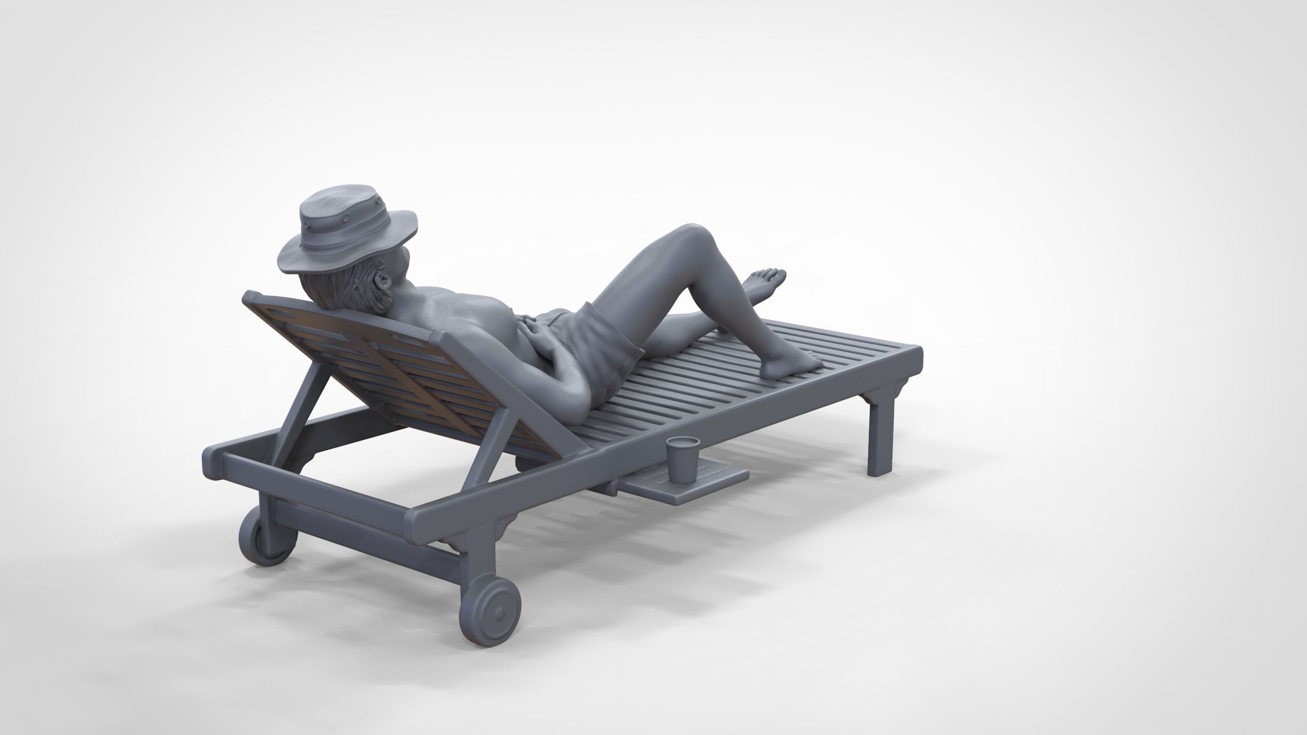 N2 Chillout man Sunbathing 3D print model_34