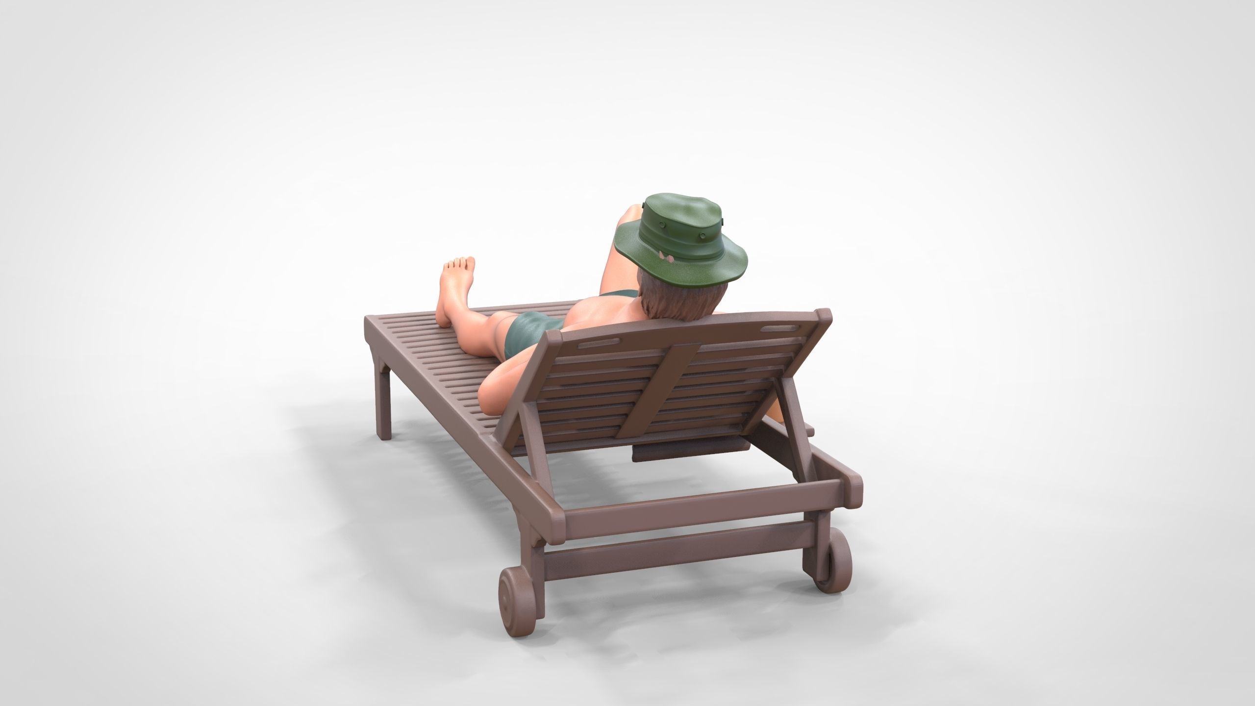 N2 Chillout man Sunbathing 3D print model_12