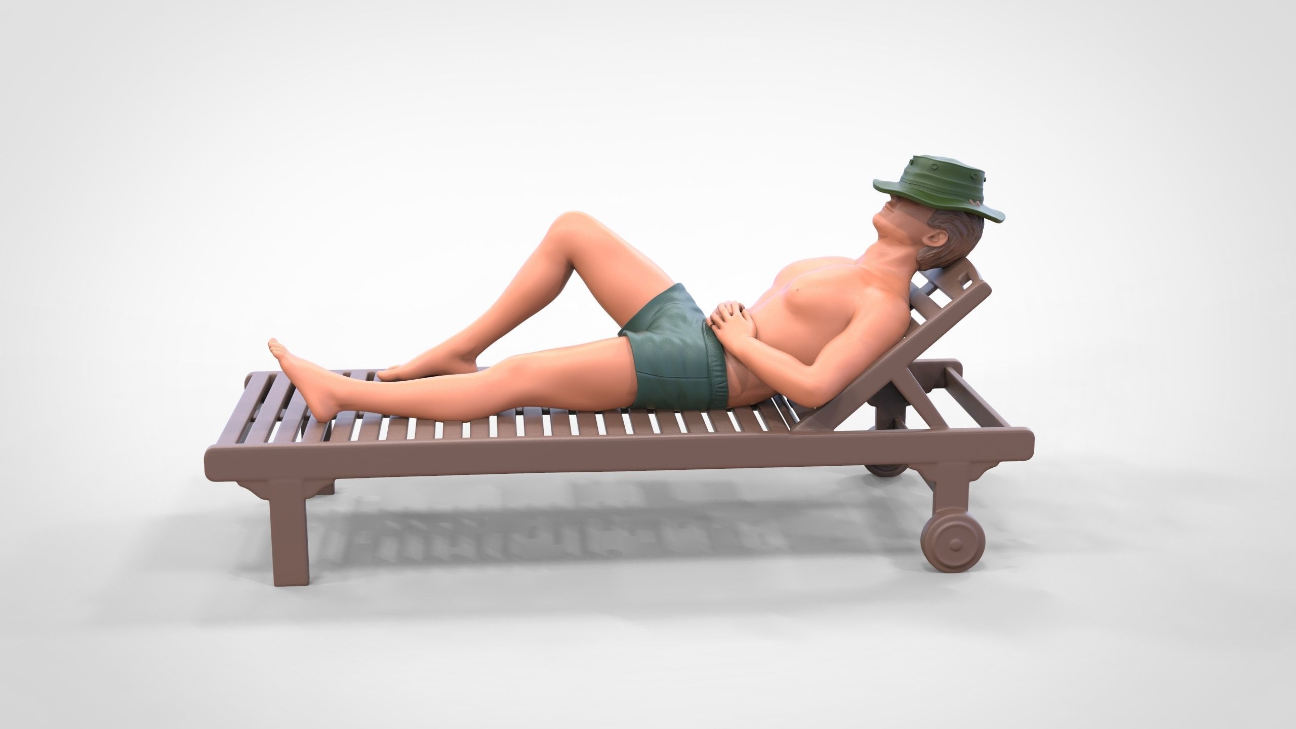 N2 Chillout man Sunbathing 3D print model_6