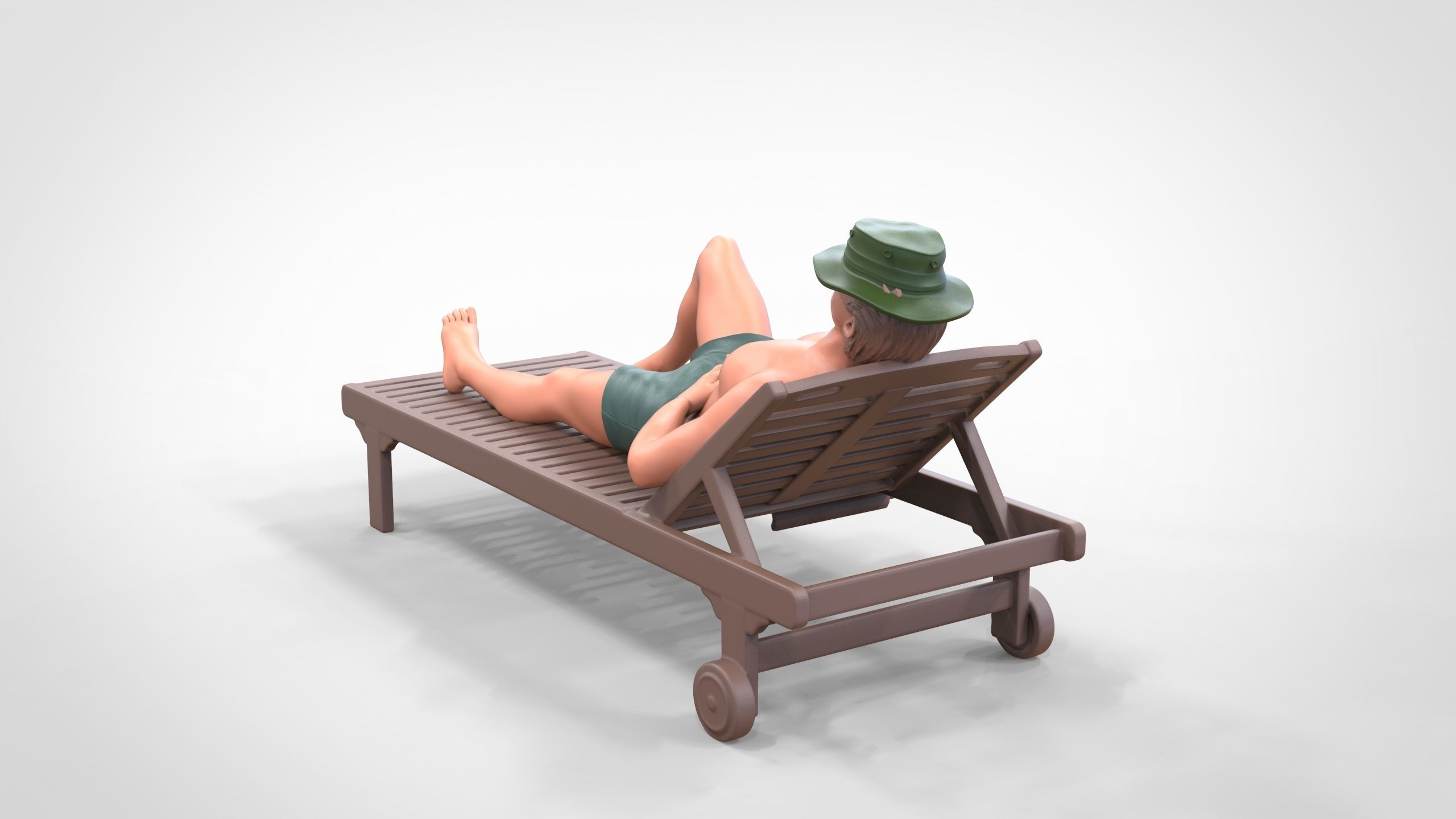 N2 Chillout man Sunbathing 3D print model_11