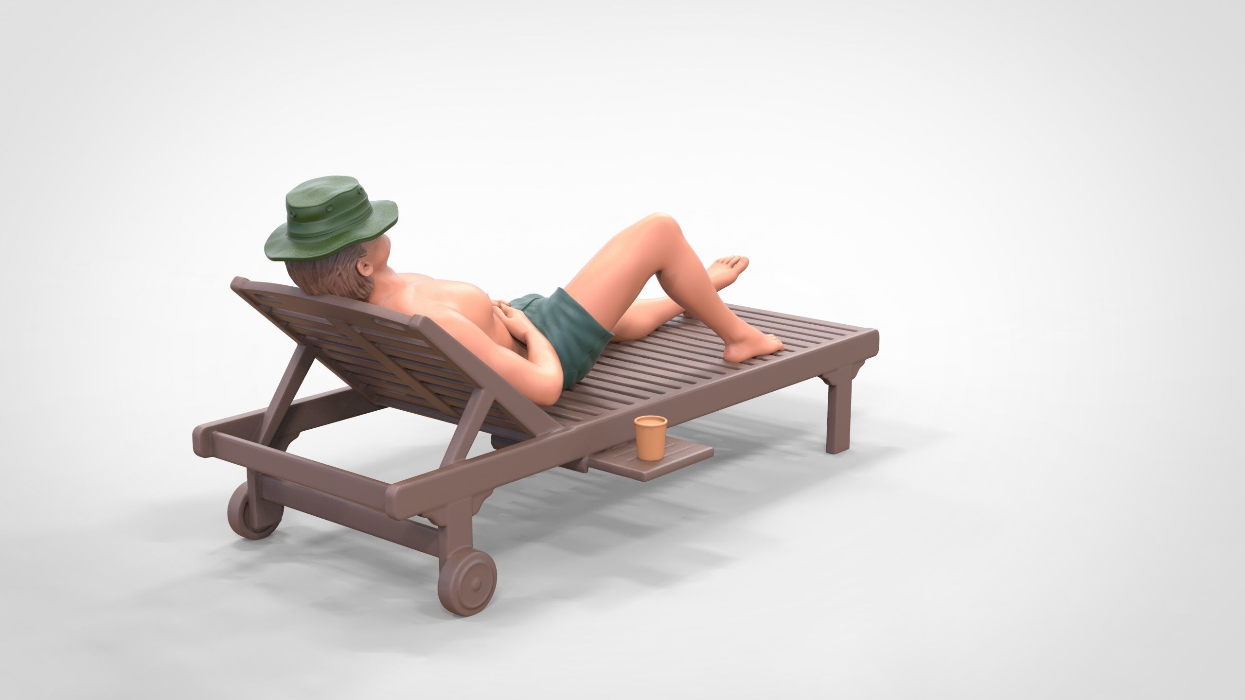 N2 Chillout man Sunbathing 3D print model_16