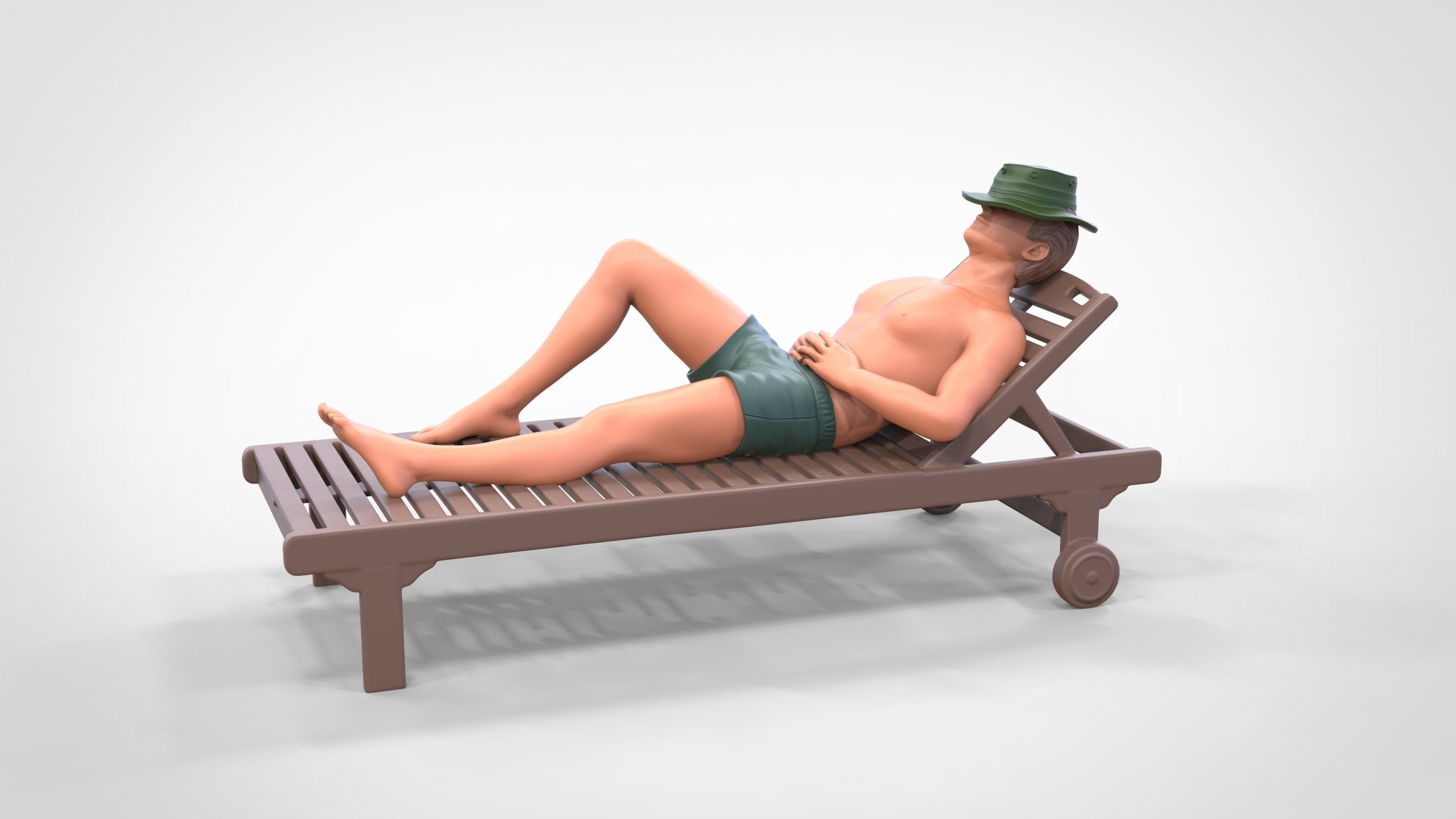 N2 Chillout man Sunbathing 3D print model_7