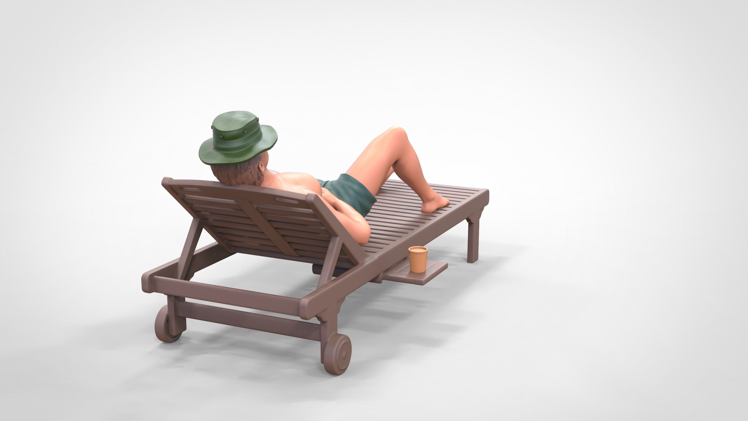 N2 Chillout man Sunbathing 3D print model_15