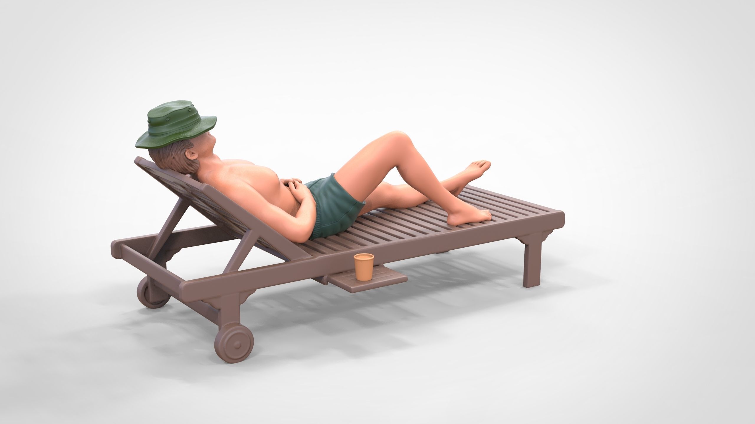 N2 Chillout man Sunbathing 3D print model_17