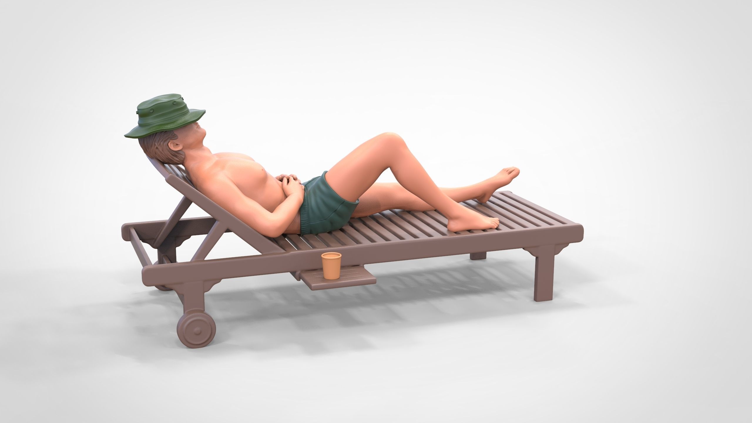 N2 Chillout man Sunbathing 3D print model_18