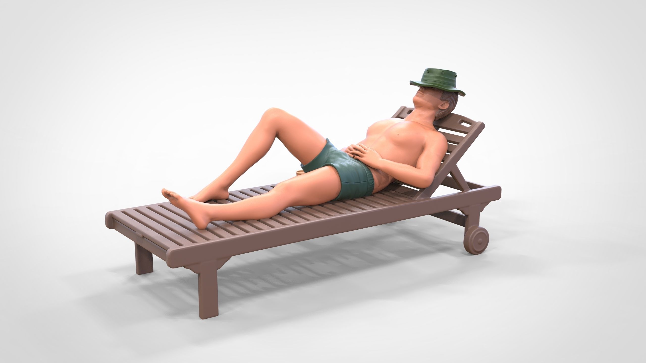 N2 Chillout man Sunbathing 3D print model_5