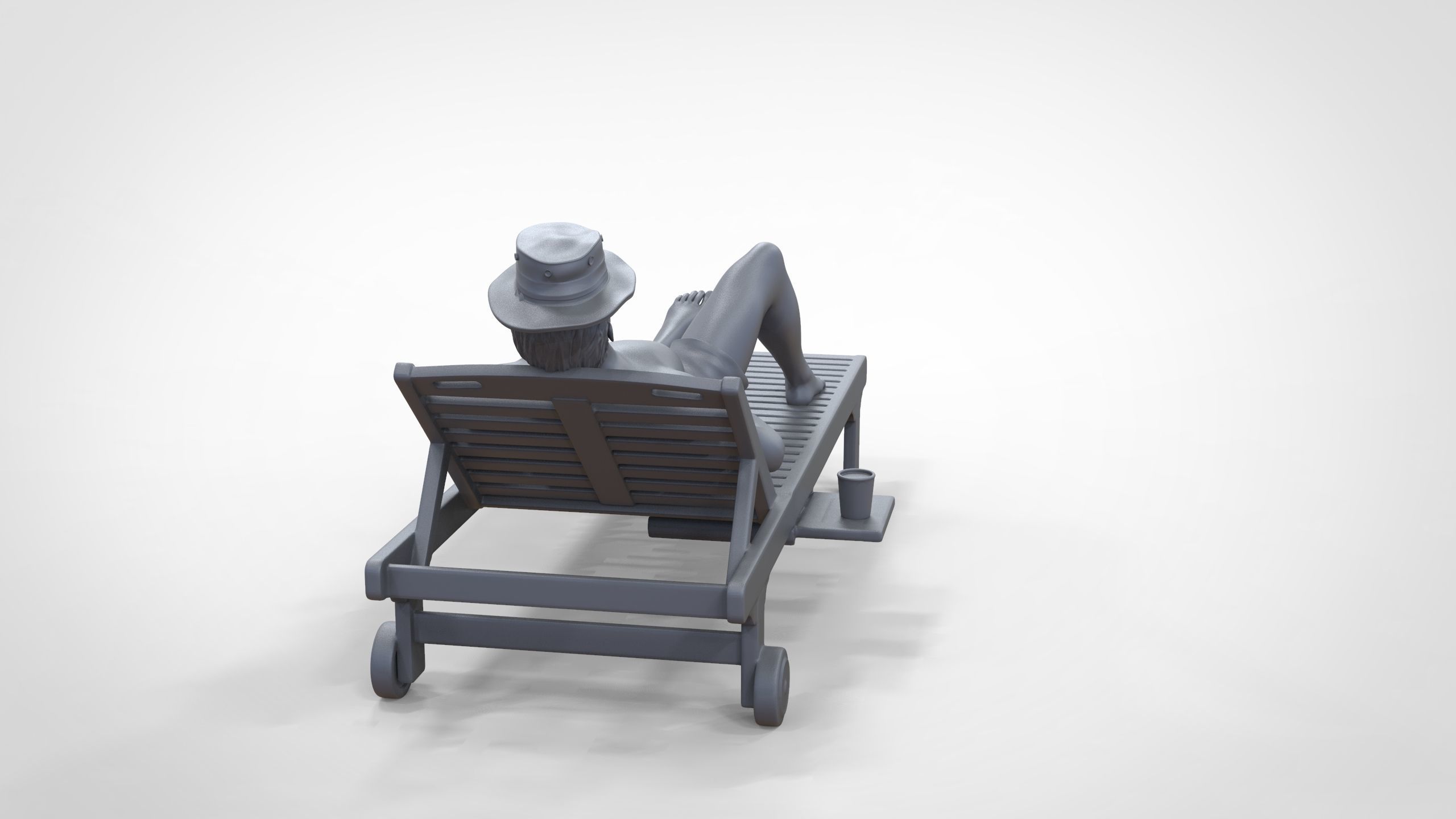 N2 Chillout man Sunbathing 3D print model_33