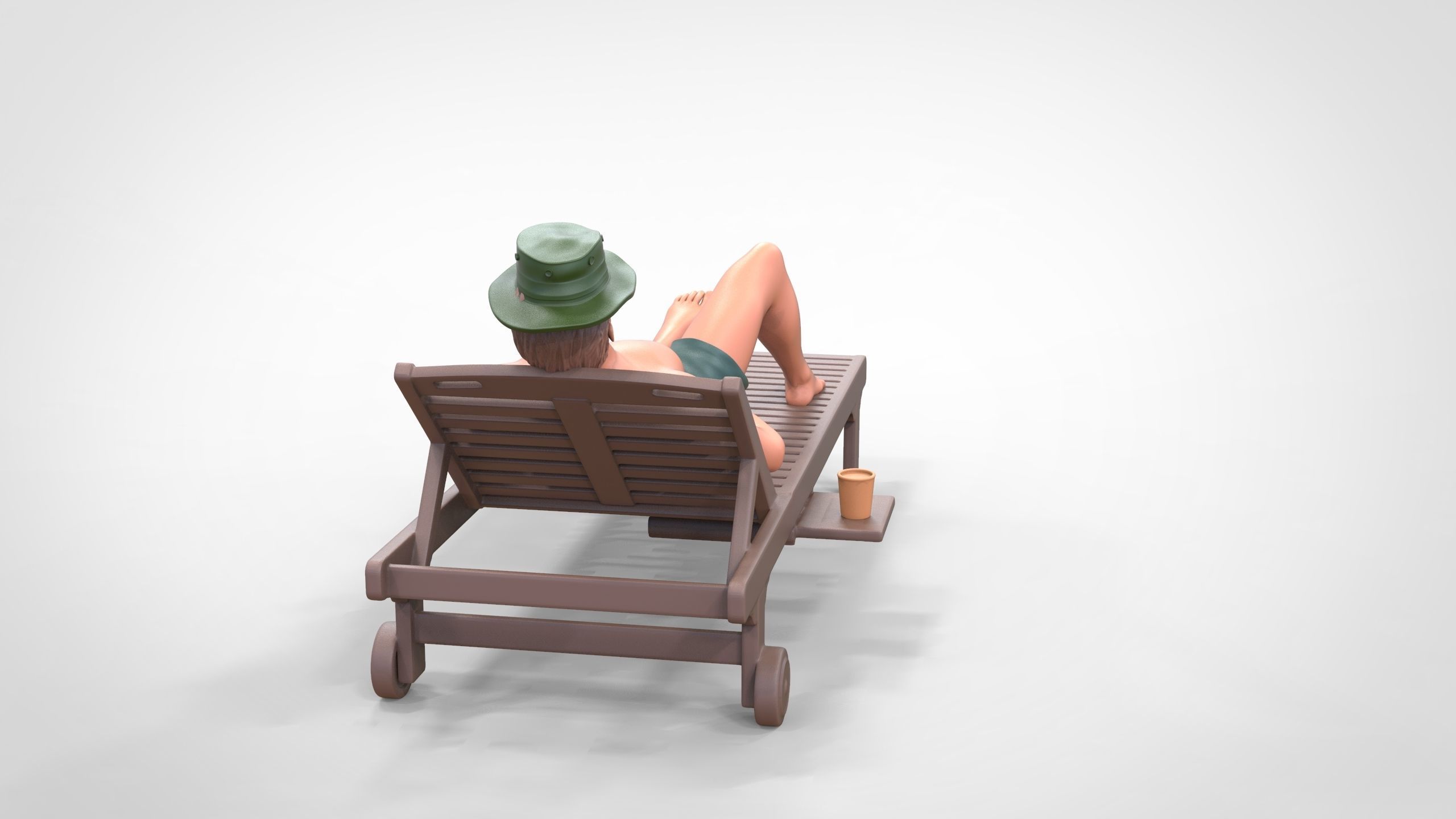 N2 Chillout man Sunbathing 3D print model_14