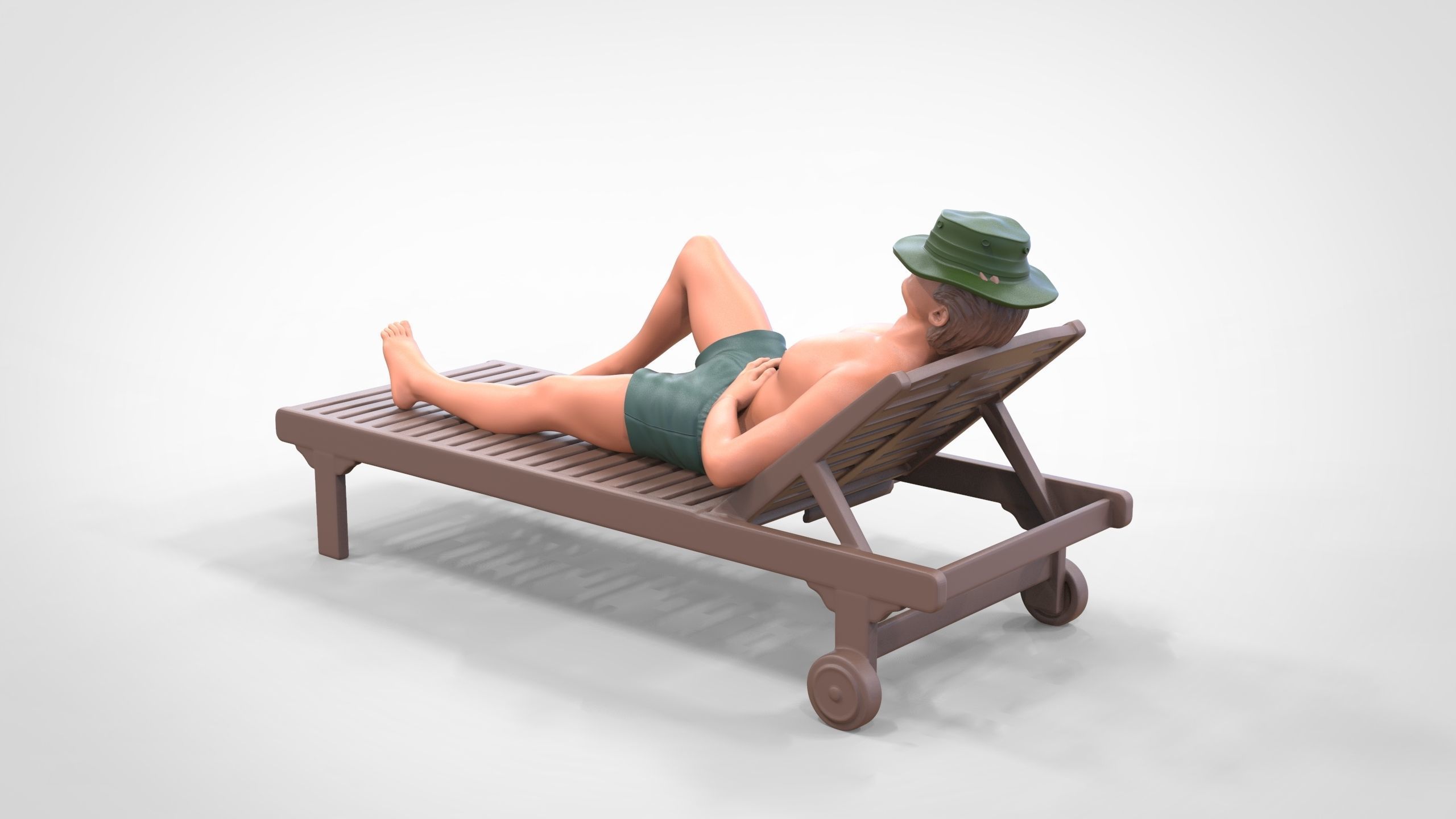 N2 Chillout man Sunbathing 3D print model_10