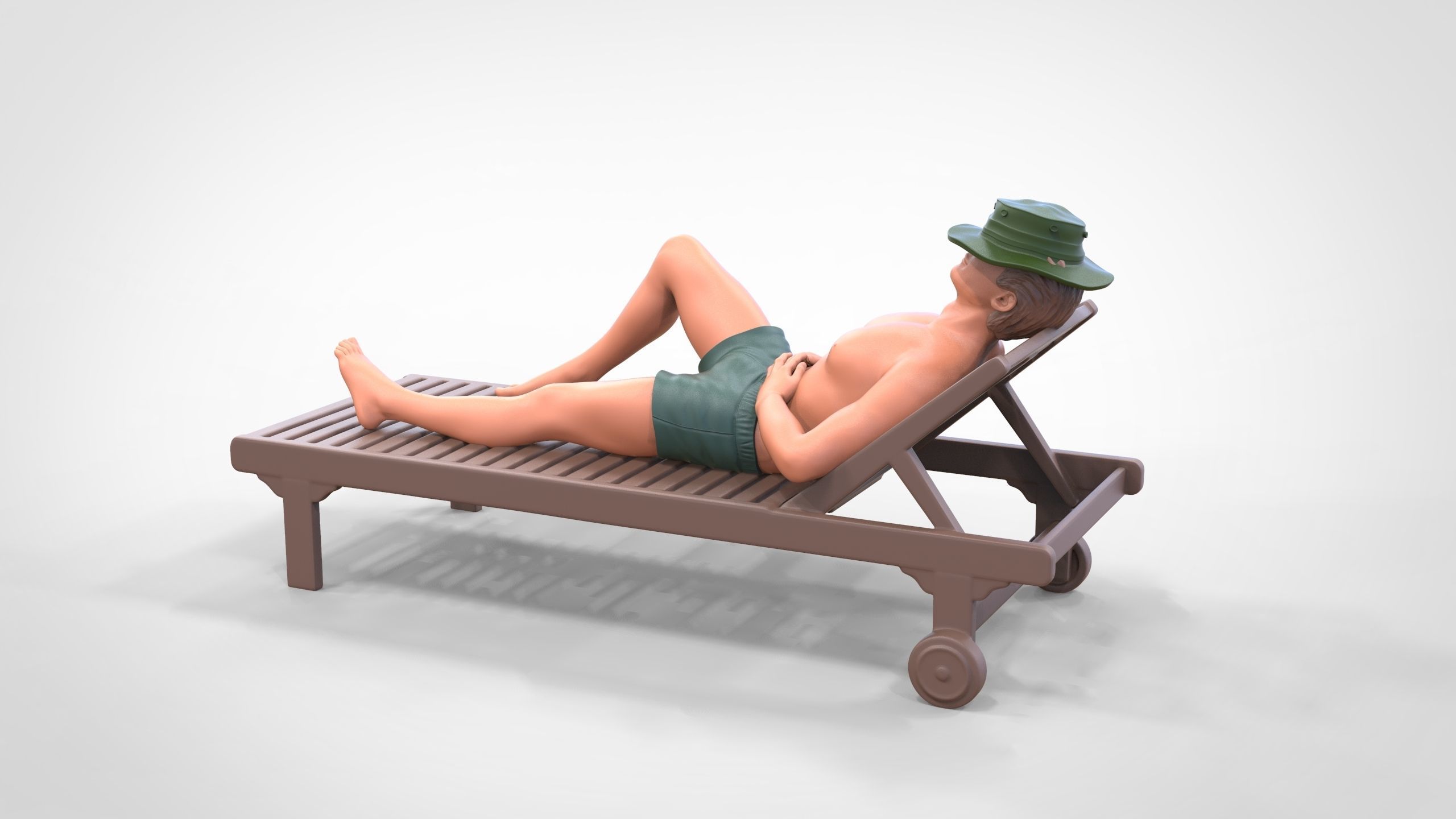 N2 Chillout man Sunbathing 3D print model_8