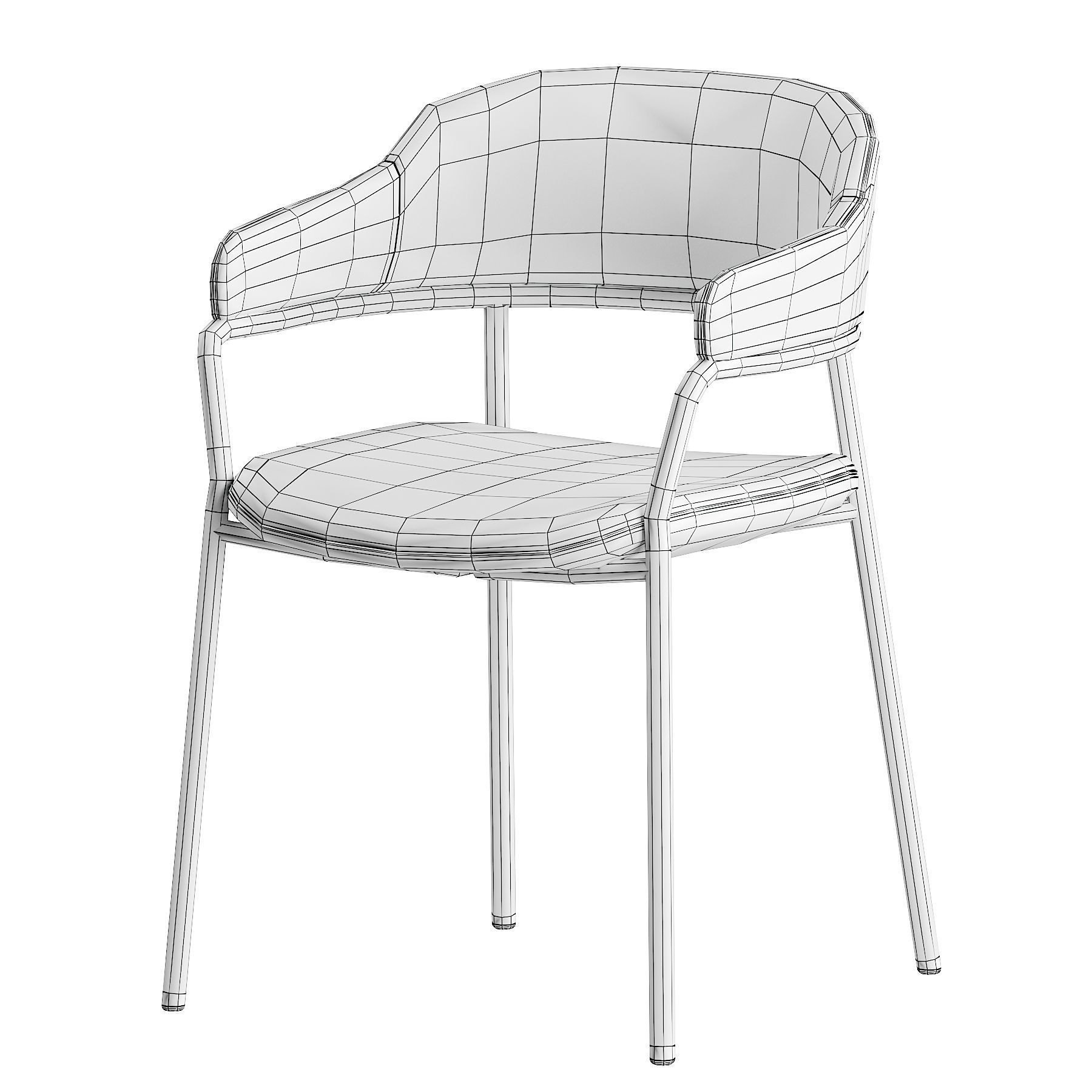 Signorina Dining Chair 3D model_4