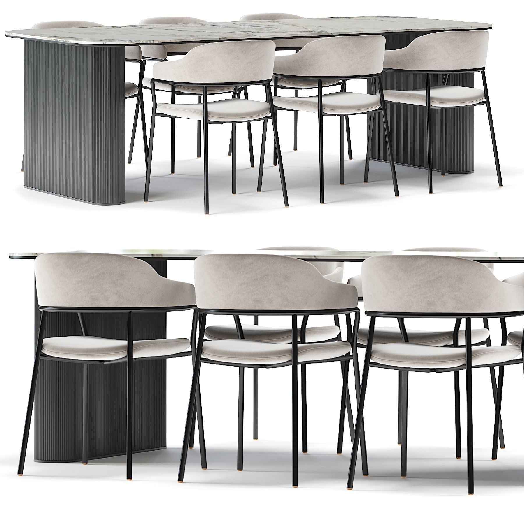 Signorina Dining table 3D model_1