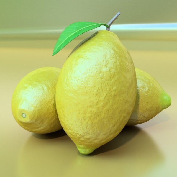 Lemons in Decorative Metal Wire Container 3D model_12