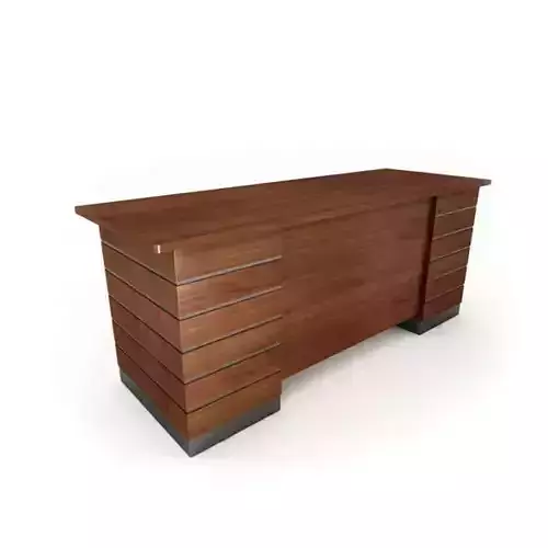 Wood Metal Two Tone Office Desk