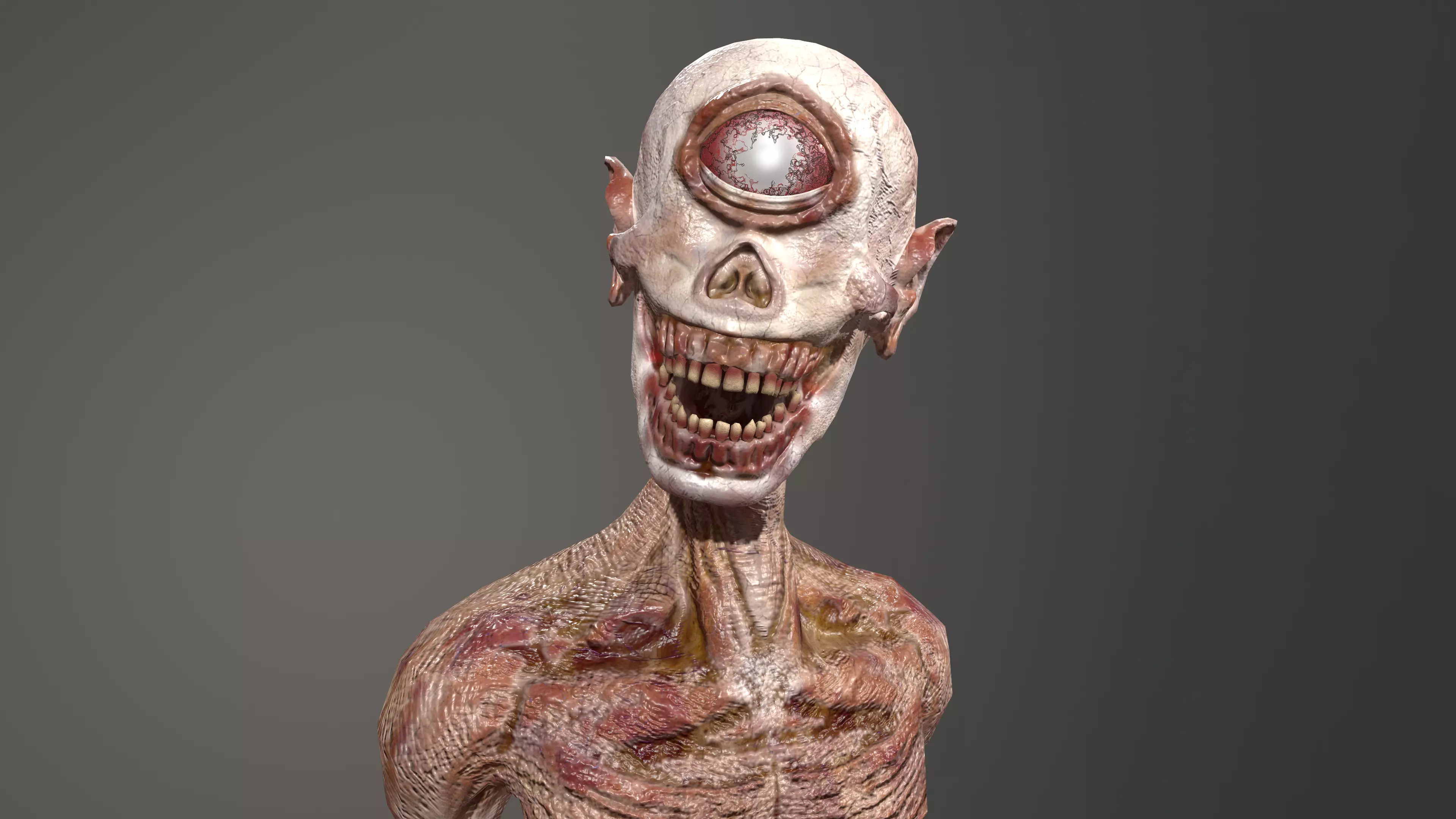 Ghoul human body Low-poly 3D model