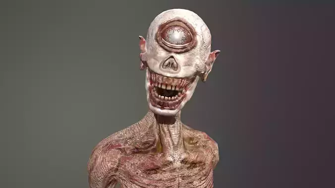 Ghoul human body Low-poly 3D model