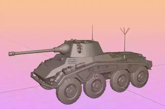 Sdkfz 234 Armoured Car Tank 3D model