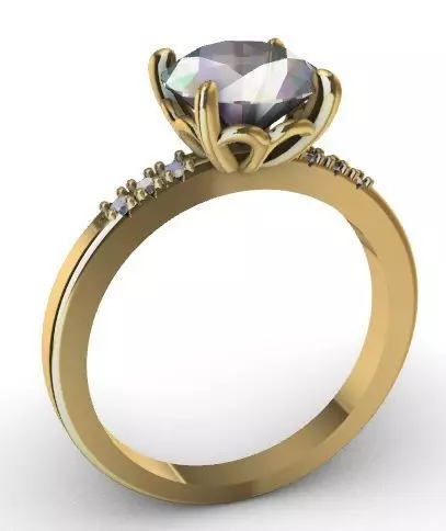 engagement ring 9 anillo de compromiso hermoso 3D print model