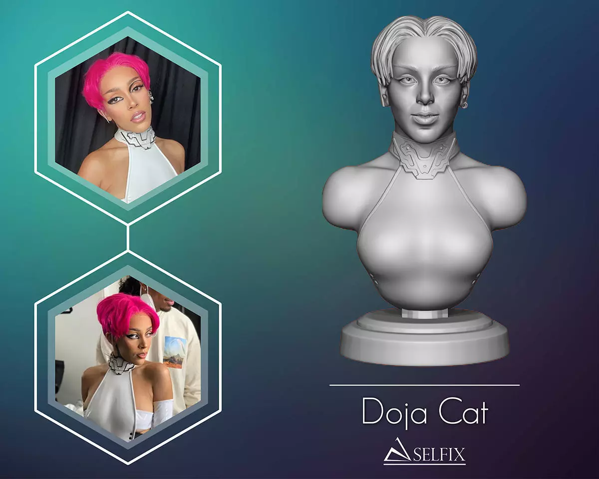 Doja Cat Bust 3D print model