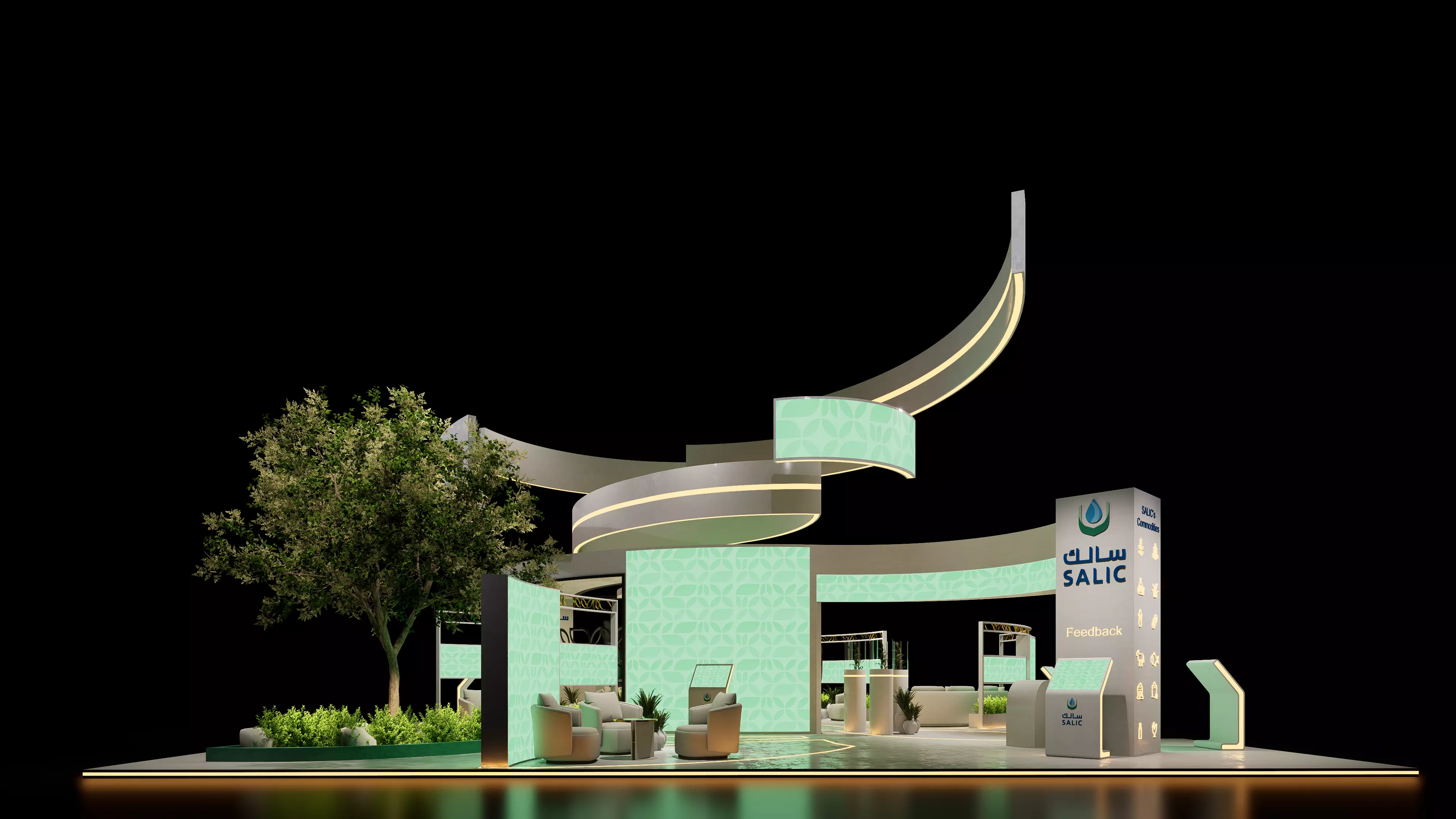Exhibition booth design salic 3D model_4