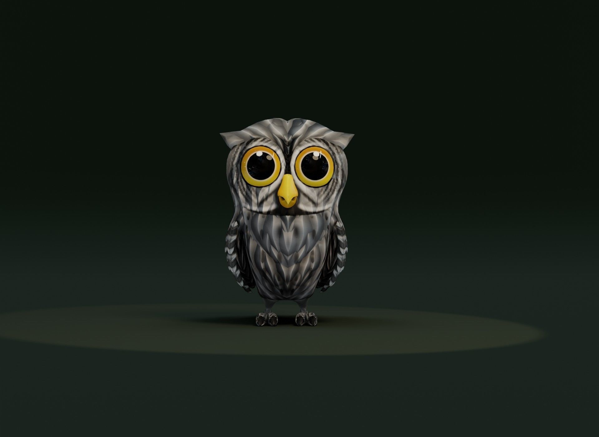 Cartoon Owl 3D Model Collection _12
