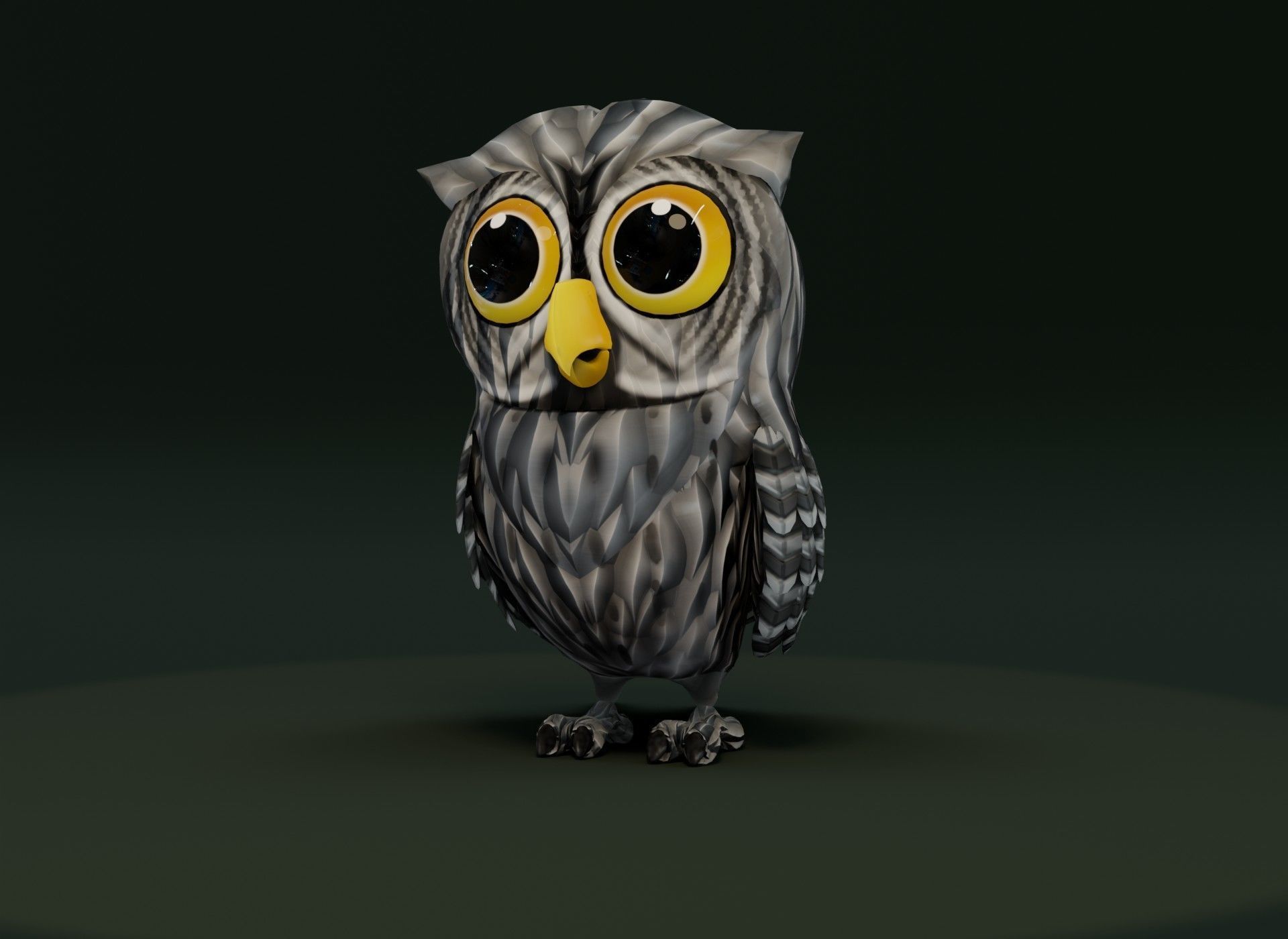 Cartoon Owl 3D Model Collection _20
