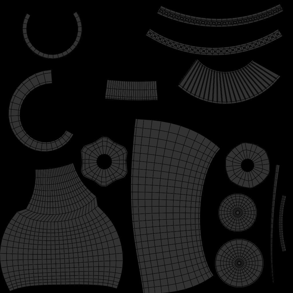 Ancient pottry black Beauty full 3D model for architecture  Low-poly 3D model_9