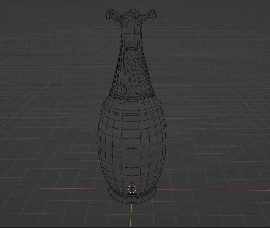 Ancient pottry black Beauty full 3D model for architecture  Low-poly 3D model_8