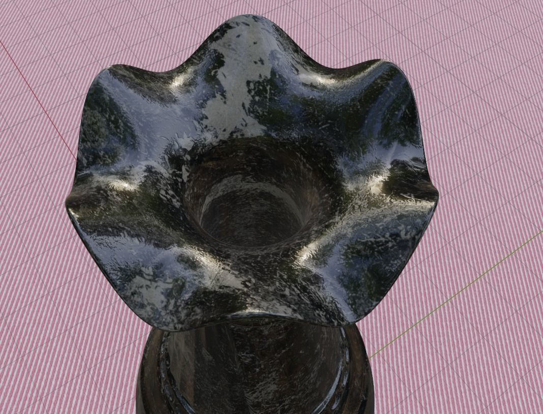 Ancient pottry black Beauty full 3D model for architecture  Low-poly 3D model_4